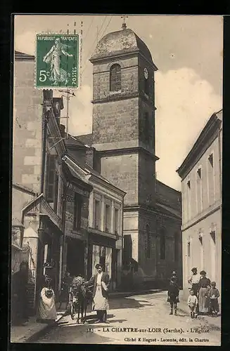 AK La Chartre-sur-Loir, L`Eglise