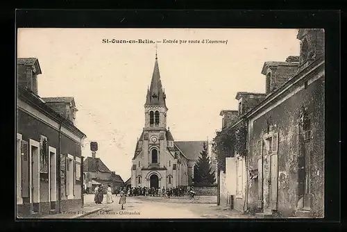 AK St-Ouen-en-Belin, Entrée par route d`Ecommoy