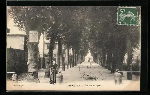 AK Saint-Calais, Vue sur les Quais