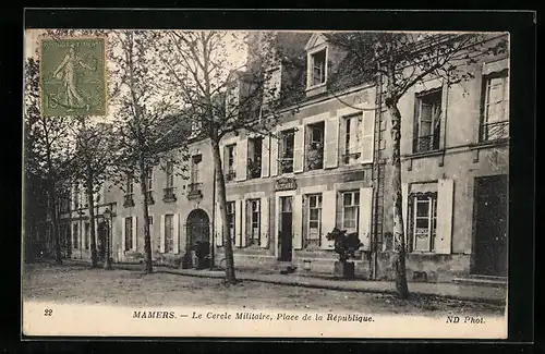 AK Mamers, Le Cercle Militaire, Place de la Republique