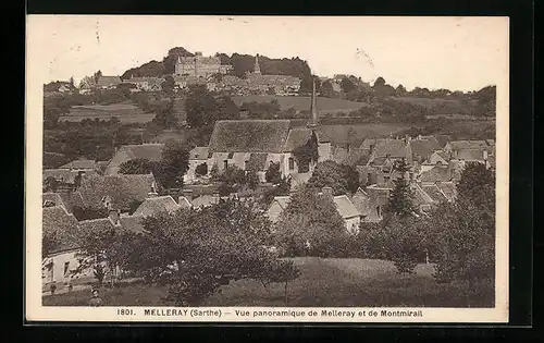 AK Melleray, Vue panoramique de Melleray et de Montmirail