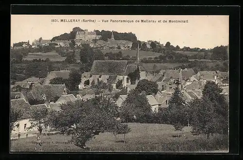 AK Melleray, Vue Panoramamique de Melleray et de Montmirail