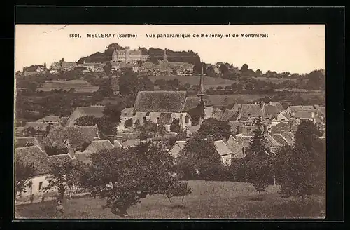 AK Melleray, Vue panoramique de Melleray et de Montmirail