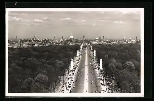 AK Berlin-Tiergarten, Blick von der Siegessäule
