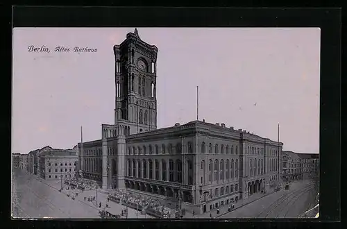AK Berlin, Altes Rathaus am Strasseneck Königstrasse
