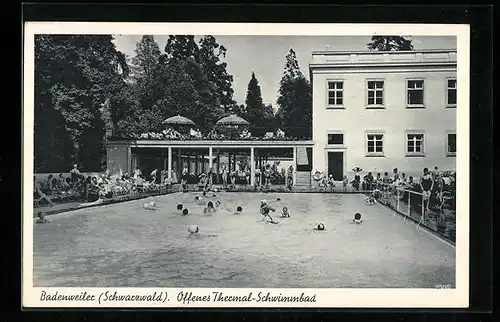 AK Badenweiler /Schwarzwald, Offenes Thermal-Schwimmbad