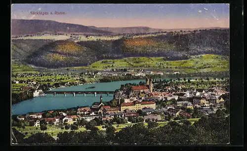 AK Säckingen a. Rhein, Ortsansicht mit Umland