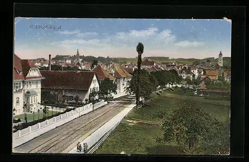 AK Wangen i. A., Strassenpartie mit Wohnhäusern