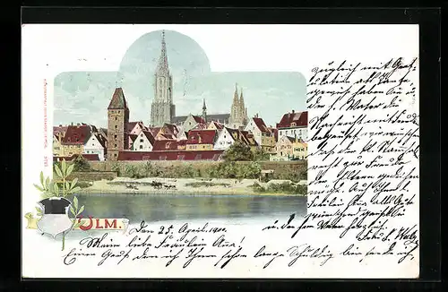 AK Ulm, Ortspartie mit Gewässer