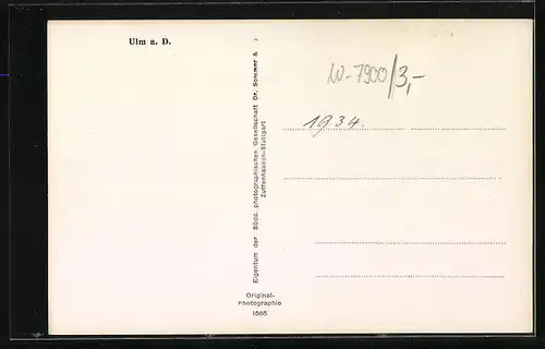 AK Ulm a. D., Flusspartie mit Kirche