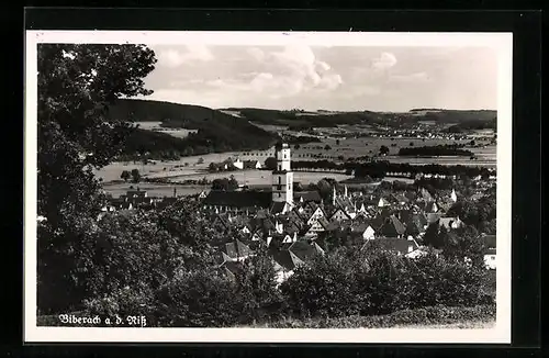 AK Biberach a. d. Riss, Ortsansicht mit Kirche