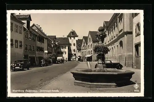 AK Meersburg /Bodensee, Brunnen in der Unterstadt-Strasse