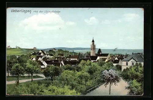 AK Ueberlingen, Ortsansicht von der Uhlandshöhe