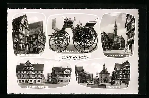 AK Schorndorf /Württ., Palmsche Apotheke, Geburtshaus Daimlers