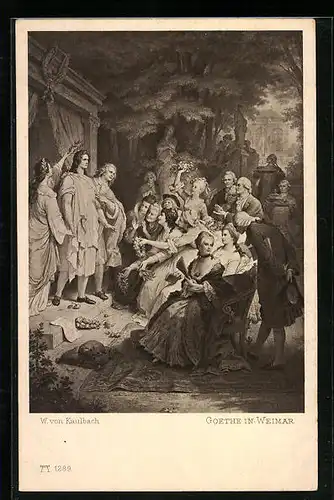 Künstler-AK Goethe in Weimar, Schauspiel