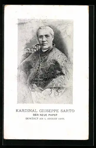 AK Papst Pius X., Kardinal Giuseppe Sarto, der neue Papst 1903