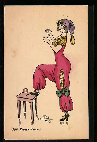 Künstler-AK Charles Naillod: Petit Zouave d`amour