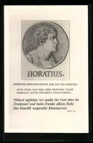 AK Römischer Dichter Horatius