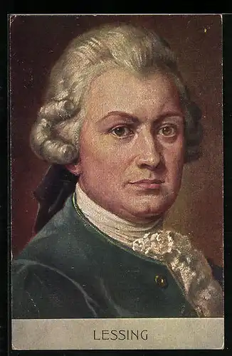 Künstler-AK Portrait von Lessing