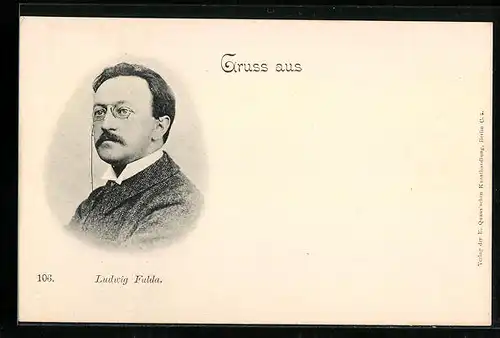 AK Ludwig Fulda mit Zwicker