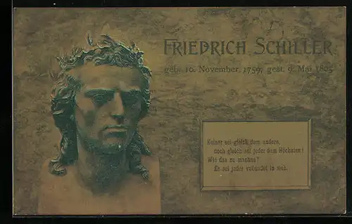 AK Statue von Friedrich Schiller