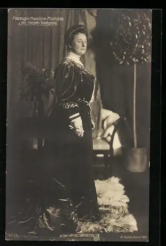 AK Herzogin Karoline Mathilde von Holstein-Glücksburg