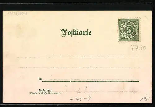 Lithographie Schwenningen, Schwäb. Kreisturnfest 1901, Festhalle