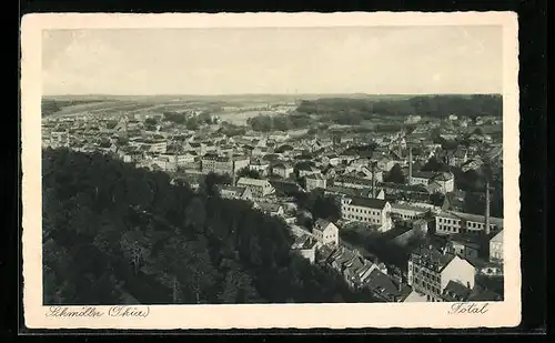 AK Schmölln / Thür., Totale vom Berg aus gesehen