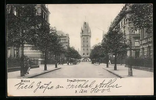 AK Mainz, Blick zum Holzturm