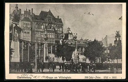 AK Berlin-Charlottenburg, Gruppe am Wilhelmplatz