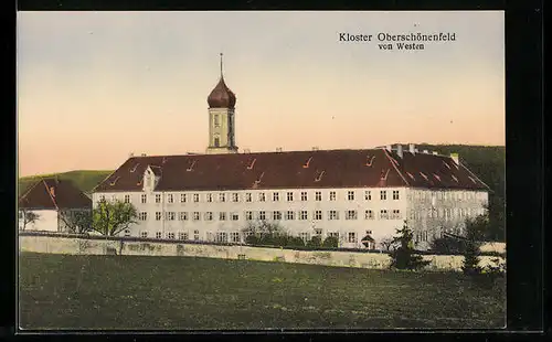 AK Oberschönenfeld, Kloster von Westen aus gesehen