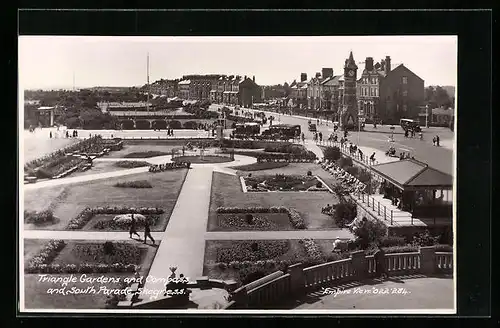 AK Skegness, Triangle Gardens and Compass and South Parade