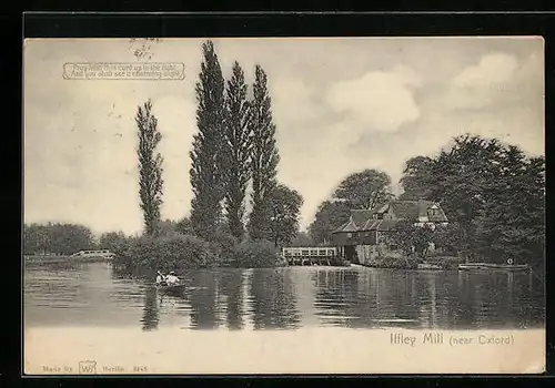 AK Iffley, Iffley Mill, Halt gegen das Licht: Sonnenschein mit leuchtenden Wolken