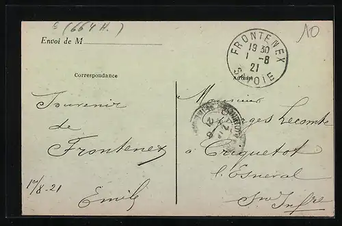 AK Frontenex, Ortsansicht mit Orizon und Charioude