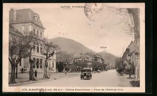 AK Albertville, Centre d`excursions.Place de l`Hotel-de-Ville