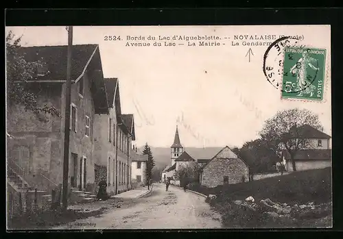 AK Novalaise, Avenue du Lac, La Mairie, La Gendarmerie