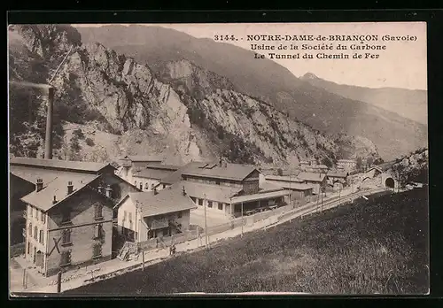 AK Notre-Dame-de-Briancon, Usine de la Sociètè du Carbone-Le Tunnel du Chemin de Fer