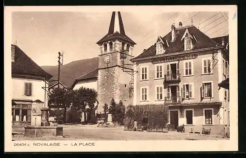 AK Novalaise, La Place-Hotel Bellemin-Noel