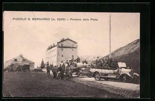 AK Piccolo S. Bernardo, Partenza della Posta