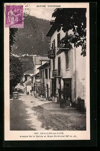 AK Challes-les-Eaux, Avenue de la Mairie et Mont St-Michel