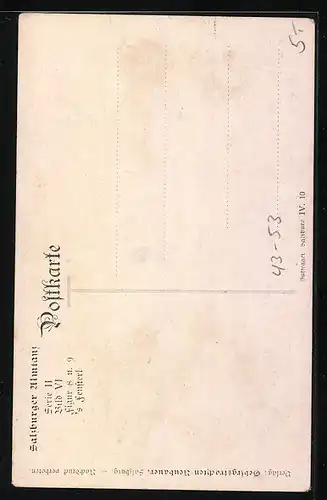 AK Junges Paar beim Salzburger Almtanz