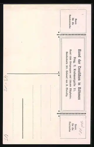 Künstler-AK Das Wandern ist des Müllers Lust, Wanderer mit Blick zurück