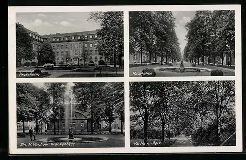 AK Berlin-Wedding, Virchow-Krankenhaus, Hauptallee, Ärtzeheim