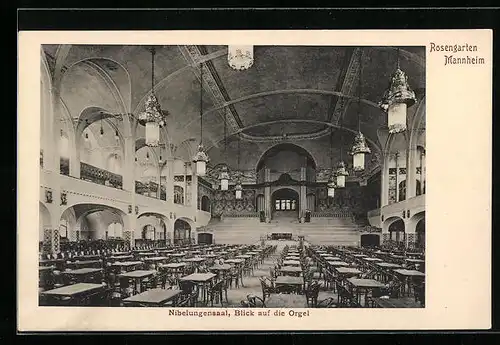 AK Mannheim, Rosengarten, Nibelungensaal mit Blick auf die Orgel