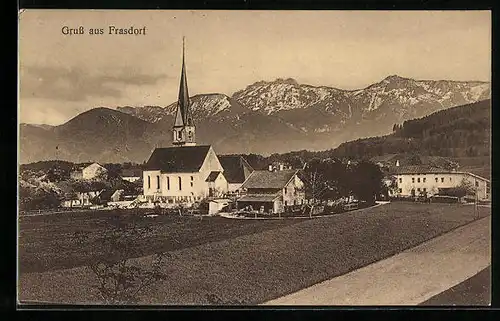 AK Frasdorf, Gesamtansicht mit Kirche