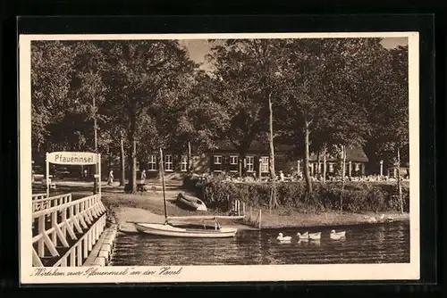 AK Berlin-Wannsee, Gasthaus zur Pfaueninsel an der Havel