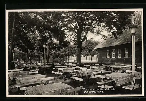 AK Berlin-Wannsee, Gasthaus zur Pfaueninsel, Inh. Gustav Prinz