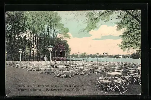 AK Berlin-Treptow, Restaurant Friedrich Knape