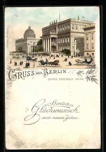 Lithographie Berlin, Kaiser Friedrich Palais