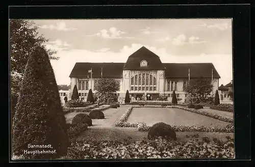 AK Darmstadt, Anlagenidylle vor dem Hauptbahnhof